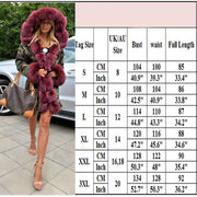 oldvwparts Thickened Warm Wine Red camouflage Faux Fur Fashion Warm Parka luxury Women Hooded Long Winter Jacket Coat Overcoat Top