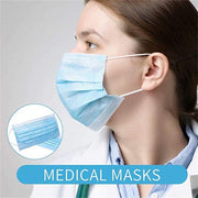 Certificación CE desechable 50 PCS Filter Mascarilla facial de 3 capas Protección personal Mascarilla anti-salpicaduras a prueba de polvo