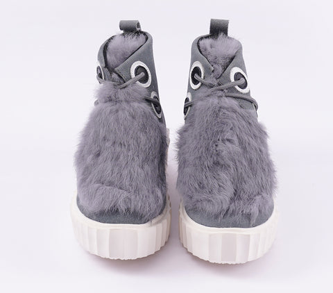 oldvwparts Winter Women Warm Fur Leather Snow Winter Boot Shoe