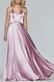 oldvwparts Sexy Women Beautiful  Dress  Floor-Length Long Dress Open back V-neck Party Dresses PINK