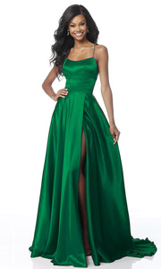 oldvwparts backless Leg split floor-length long royal emerald color party dresses